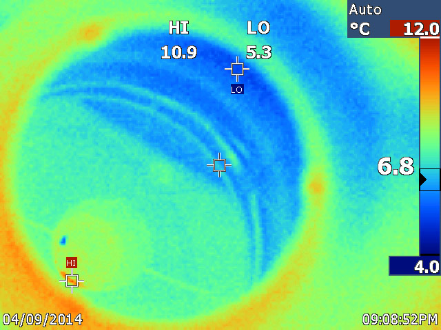 Reflection of secondary in the primary mirror