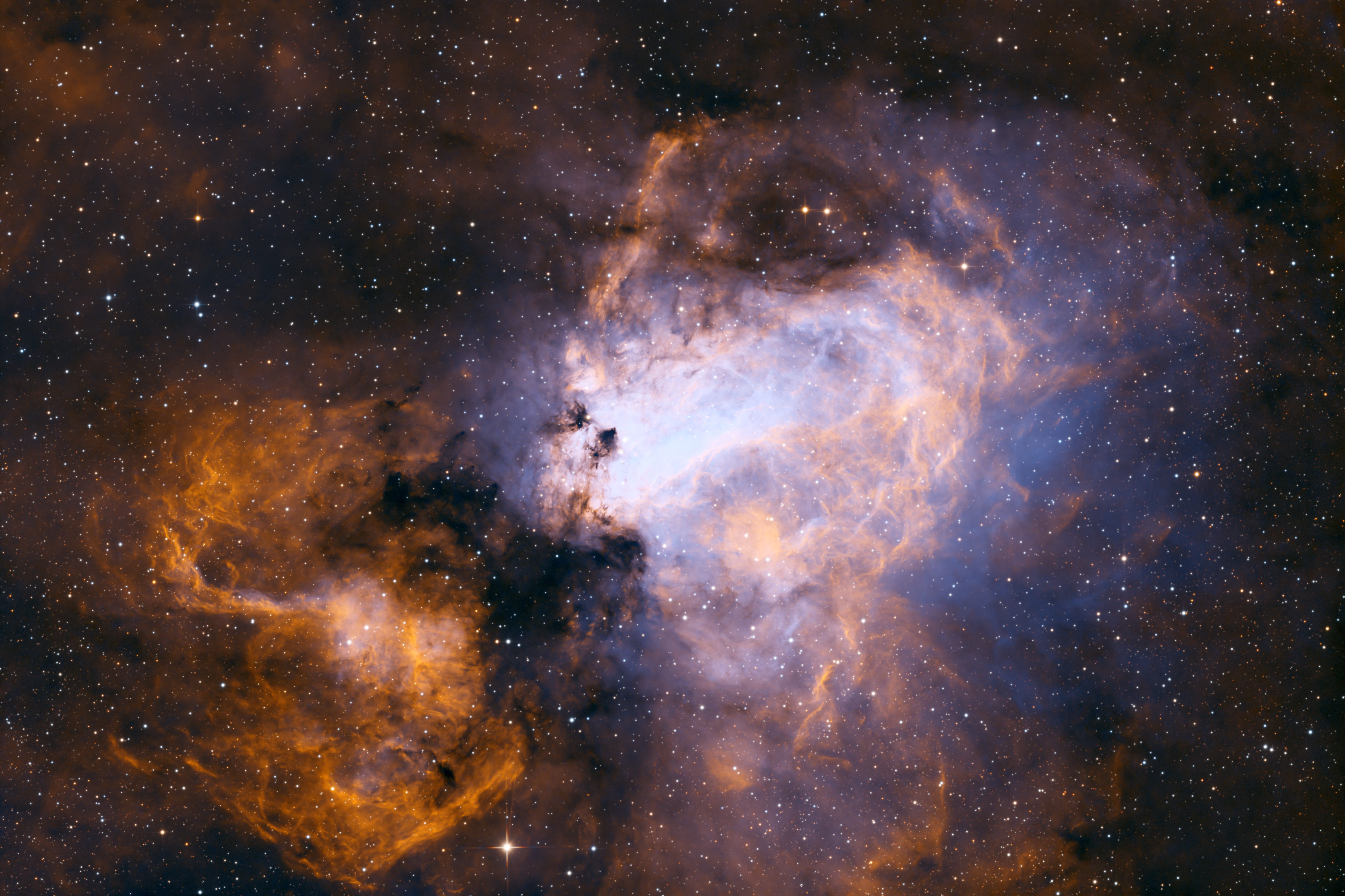 Click image to view full size version M17 Omega Nebula NGC 6618