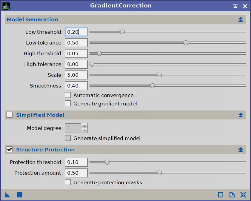 GradientCorrection settings
