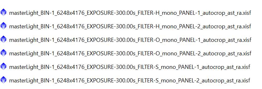 Reprojected output files