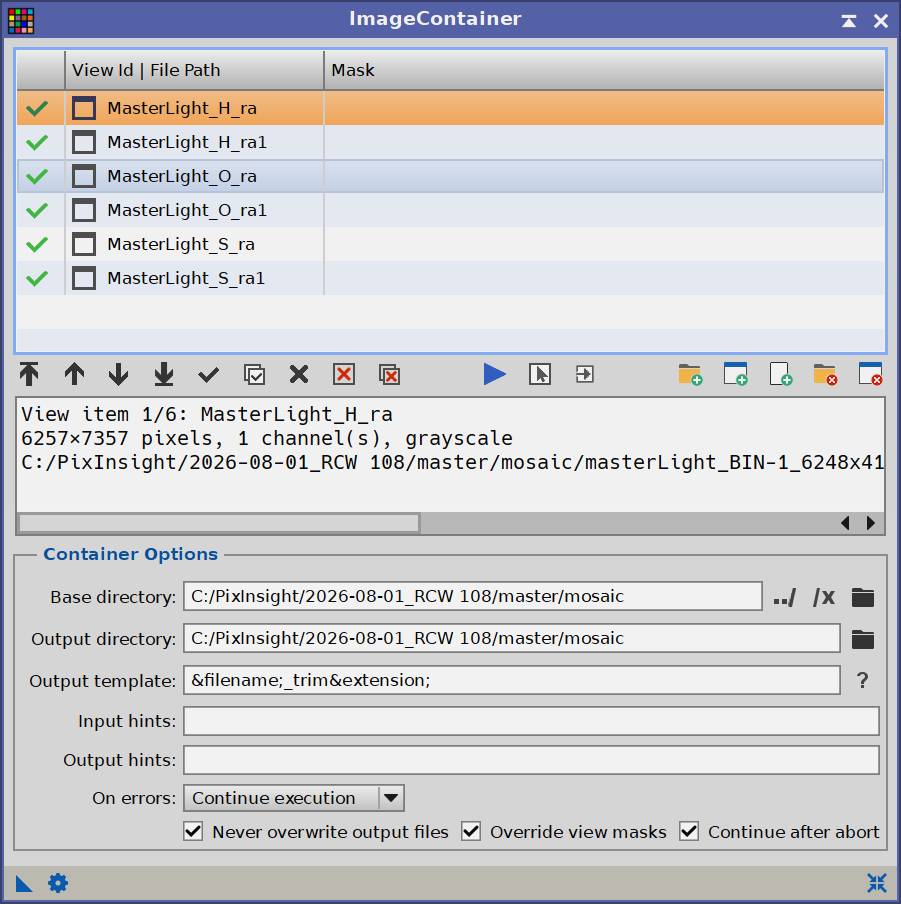 ImageContainer configured for output — does not work