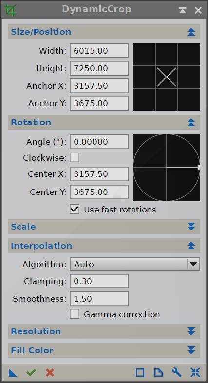 DynamicCrop settings